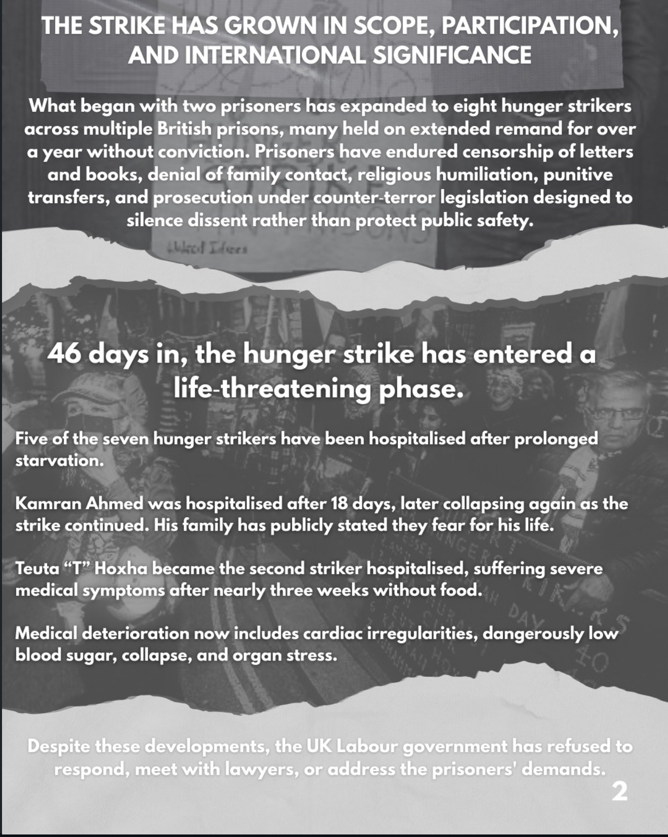 The Real Dragons: Once Again On The Prisoners for Palestine Hunger Strike